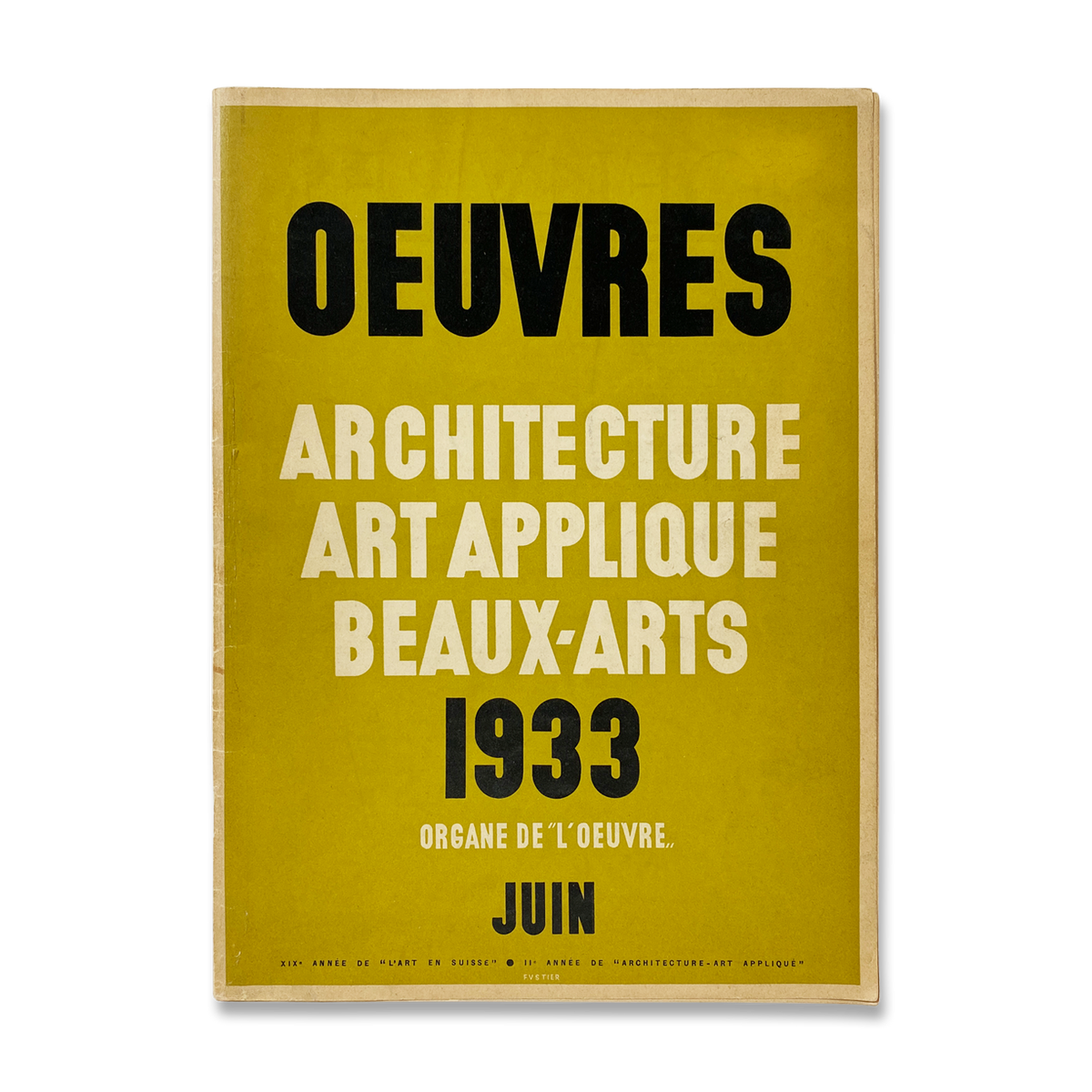 Oeuvres – Architecture Art Appliqué Beaux-Arts – Juin 1933